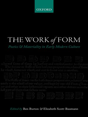 cover image of The Work of Form